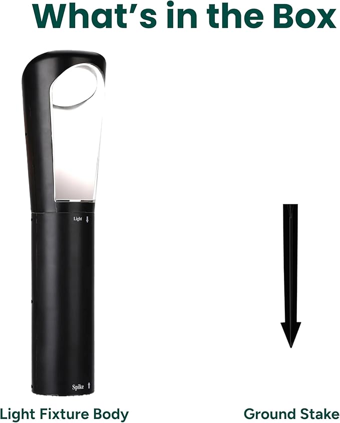 Techko SGL-406 Solar Garden/Path Light, Black