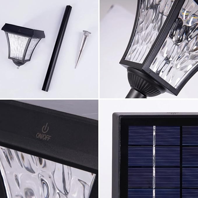 Solar Pathway Lights,Solar Led Lawn Lamp,Waterproof Landscape Lights,Decorative Pathway Style Light,No Wiring Required Outdoor Yard Lights