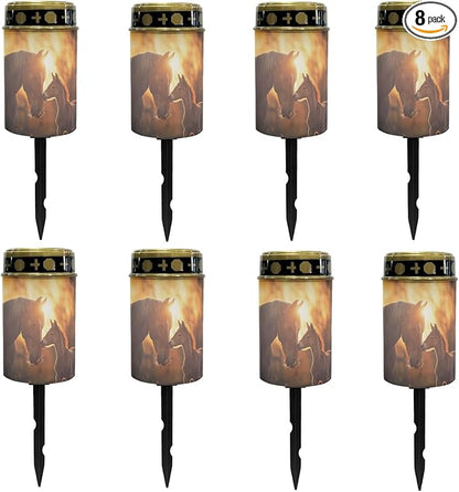 Sunset Horses Solar Garden Lights Outdoor Waterproof,Solar Lights-Horses Garden Stake Lights,Outdoor Pathway Lights for Yard Patio Driveway LED Lantern Landscape Lighting