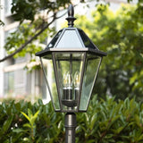 LUTEC London 12513LE4-SL LED Post Solar Light Outdoor Vintage Street Lights for Lawn Patio Yard Pathway Garden | Lumora