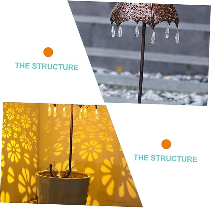 Solar Power Garden Landscape Lamp Umbrella Design Led Outdoor Patio Decor Solar Pathway Lights Led Outdoor Lighting