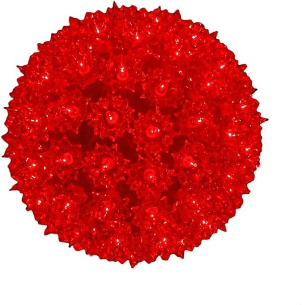Novelty Lights 7.5in 100 Light Starlight Sphere, Red, Large Ornament Ball Light, 5ft - Outdoor Security Flood Light | Lumora