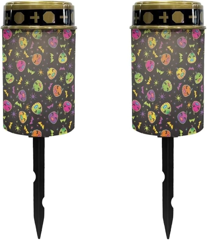 Colorful Pumpkin Garden Solar Light Pathway Solar Lights Solar Yard Lights Waterproof Solar Outdoor Lights for Cemetery Landscape Path Lights LED Solar Lamp for Yard
