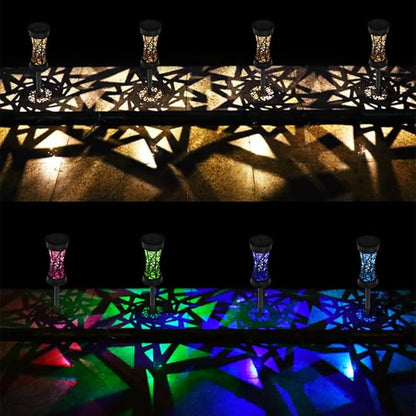 4 Pack Solar Pathway Lights Outdoor, Solar Landscape Garden Lights, Decorative Solar Lights Waterproof Garden Lamps for Patio Yard Driveway Lawn