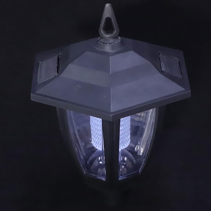 Solar Garden Lights Outdoor, Mid-Size Vintage European Style Solar Pathway Lights with Led, Hanging Lawn Lanterns for Yard and Patio Decoration