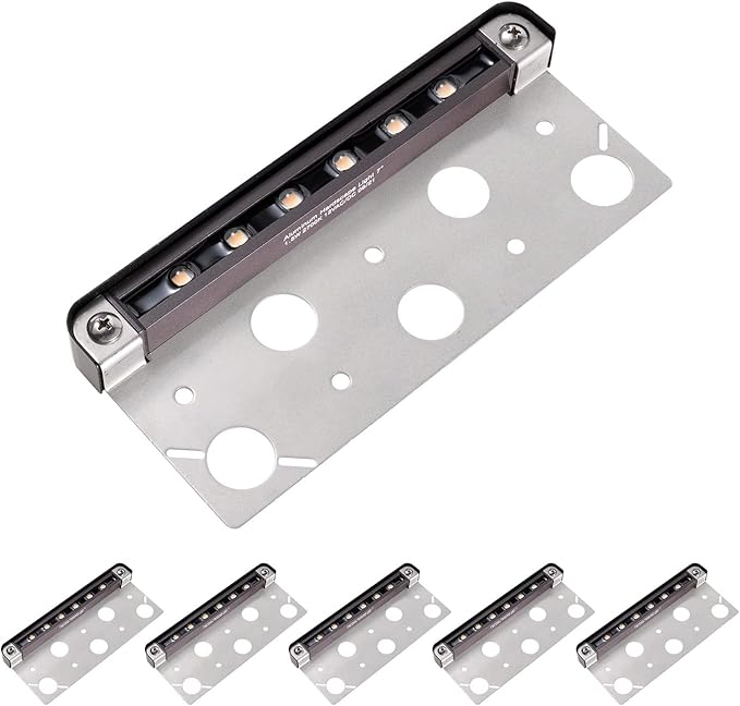 Gardenreet LED Hardscape Light - Cast Aluminum, Integrated 1.5W 2700K LED, 7 Inch Step Light, 12V AC/DC