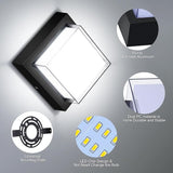 Exterior Wall Lights, Modern Waterproof Outdoor Ceiling Wall Mount Lighting, Black Square Small Led Porch Light | Lumora