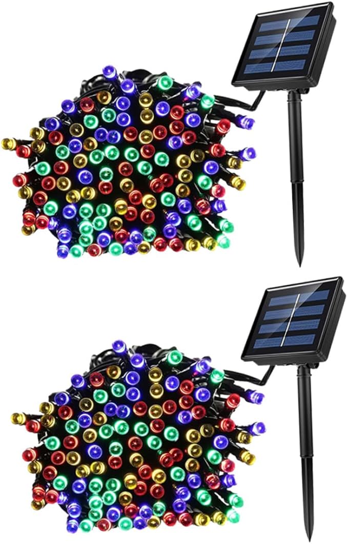 Gadpiparty 2sets Led String Lights Solar Powered Led Bead for Garden Xmas Tree for Outdoor Decorations