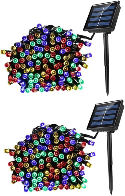 Gadpiparty 2sets Led String Lights Solar Powered Led Bead for Garden Xmas Tree for Outdoor Decorations
