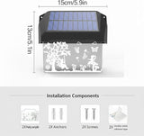 2 Pack Solar Fence Lights - Fairy Butterfly Pattern, Warm White + 10 RGB Colors, IP65 - Outdoor Path Light | Lumora