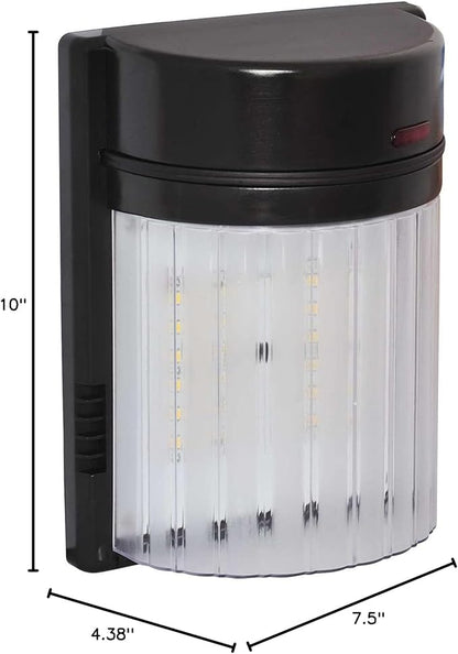 Amax Lighting LED-SL18BZ LED Security Light Wall Pack, 18W, Bronze