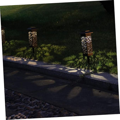 LIFKOME 6pcs Solar Garden Lights Stakes Landscape Lights Ground Easy Installation for Patio Garden Event Decor