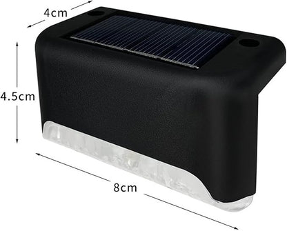 Agatige 4PCS Solar Deck Lights Outdoor, High Strength Solar Step LED Light Stair Lamp Patio Accessories for Outdoor Stairs, Step, Fence, Yard, Patio, Railing, Garden and Pathway