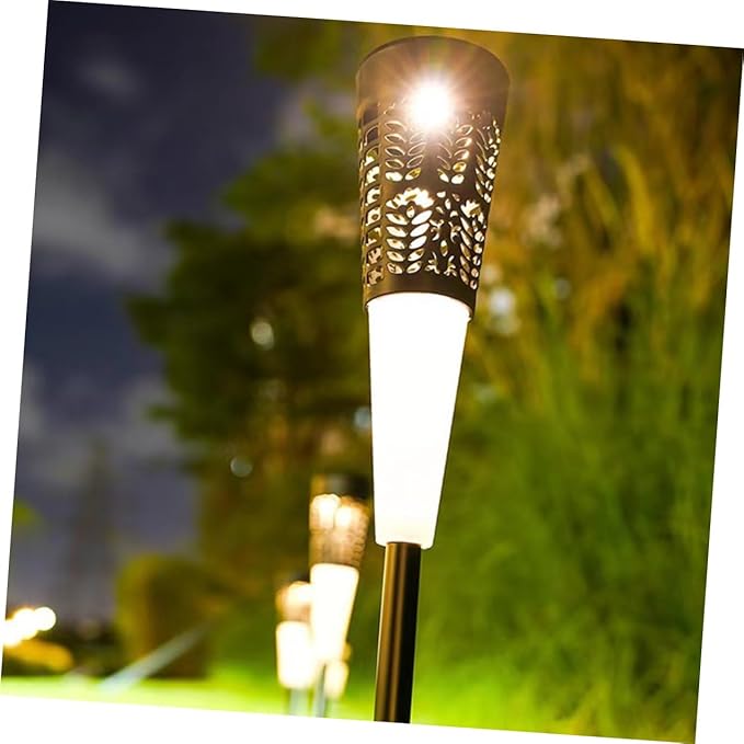 Angoily 6pcs Solar Garden Stake Lights Outdoor Solar Powered Pathway Lawn Lamps Warm and Colorful Light for Patio Courtyard Landscape Decoration