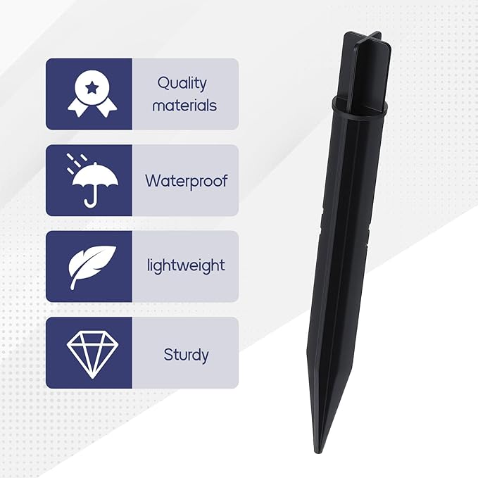 6PCS Reinforced Ground Stakes, 8.25 Inch Stakes for Outdoor Lights, Replacement Stake for Solar Lights, Plastic Light Replacement Plastic Solar Light Stake for Garden Pathway Lamps