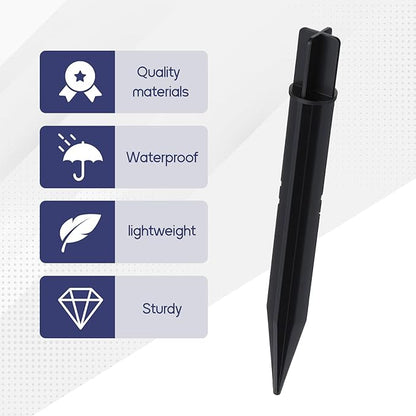 6PCS Reinforced Ground Stakes, 8.25 Inch Stakes for Outdoor Lights, Replacement Stake for Solar Lights, Plastic Light Replacement Plastic Solar Light Stake for Garden Pathway Lamps