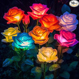 10 Pack Solar Flowers Lights Outdoor Waterproof for Garden Decor, Solar Garden Lights for Outside, Outdoor Solar | Lumora