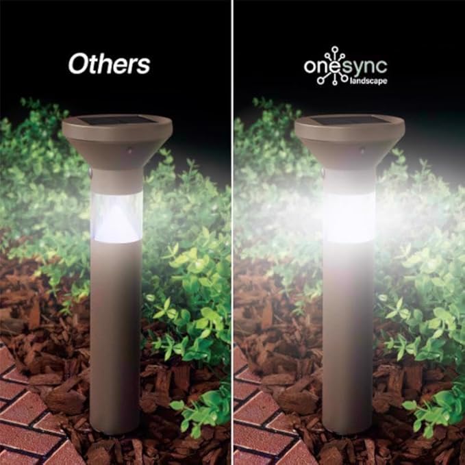 Feit Electric OneSync Oil Rubbed Bronze Bronze Solar Powered 40 W LED Bollard Light 1 pk