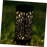 6Pcs Hollow Out Solar Lawn Lights Outdoor Garden Solar Light with Ground Plug for Landscape Lighting Warm White | Lumora