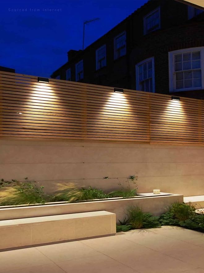LEONLITE 5CCT Low Voltage Fence Lights, 8inch 5W LED Deck Lights, 12-24V AC/DC Landscape Step Railing Light, CRI90, 1800K/2700K/3000K/4000K/5000K, IP65, UL Listed Cord, Black, Aluminum, Pack of 4