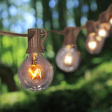 Abeja 25Ft Outdoor Patio String Lights with 27 Clear G40 Bulbs, UL Listed for Porch Bars Deck Wedding Party Markets | Lumora