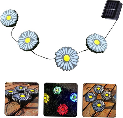 PRETYZOOM Eco-Friendly Led Solar Lawn Lamp Chrysanthemum Garden Decor No Tools Required for Pathway Patio