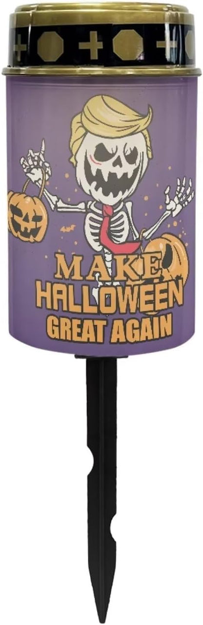 Funny Pumpkin Solar Light Outdoor Decorative Landscape Path Light Waterproof Led Flameless Grave Solar Path Lights Outdoor Halloween Decor