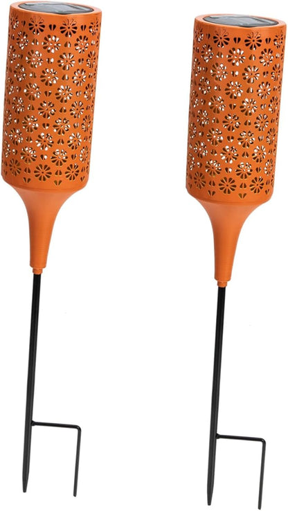 Milisten Solar Outdoor Light Creative Chrysanthemum Design Solar Pathway Lamp for Garden Decoration Easy Installation Automatic Light Control for Lawns and Courtyards