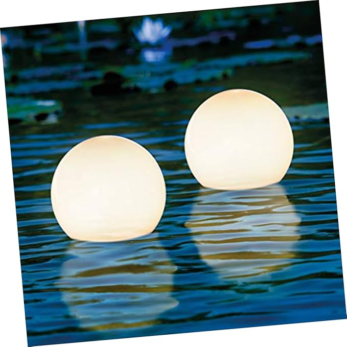 balacoo 6Pcs Solar Round Grass Lights Outdoor Plug Light Durable Lawn Lighting for Garden Pathway and Road Use Easy to Install Ground Bulb Lights