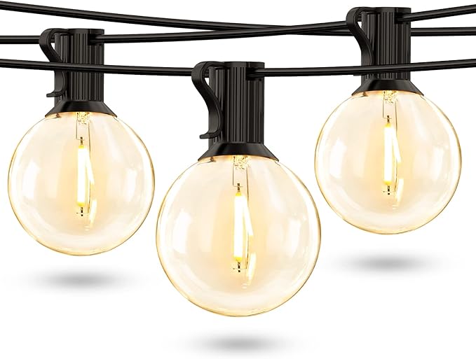 Lepro Bundle - Solar Flood Light 3 Adjustable Heads & 50 ft Outdoor String Lights 25 LED G40 Edison Bulbs String | Lumora