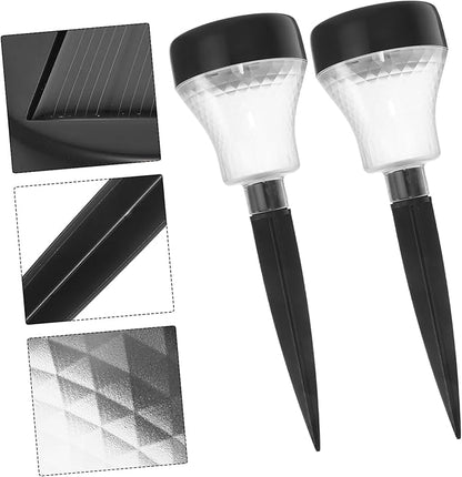 TEHAUX 2pcs Led Solar Garden Lights Solar Pathway Lights for Outdoor Garden Decor Lamps Warm Landscape for Yards