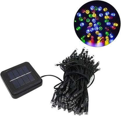 Uonlytech 2pcs 50 String 50 Led Solar String Lights Outdoor Waterproof Fairy Lights for Christmas Wedding Patio Deck