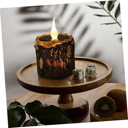 SUPVOX Solar Stump Lamp Led Outdoor Decorative Light for Garden Pathway Easy Installation Solar-Powered Landscape Light for Patio Lawn and Courtyard