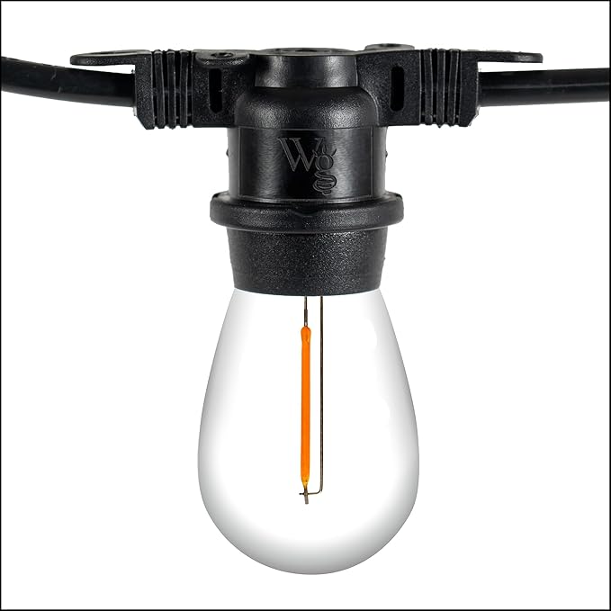 100ft S14 Shatterproof Deck Lights, 50 Bulbs, Outdoor String Lights Waterproof Commercial Grade String Lights | Lumora