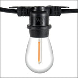 100ft S14 Shatterproof Deck Lights, 50 Bulbs, Outdoor String Lights Waterproof Commercial Grade String Lights | Lumora
