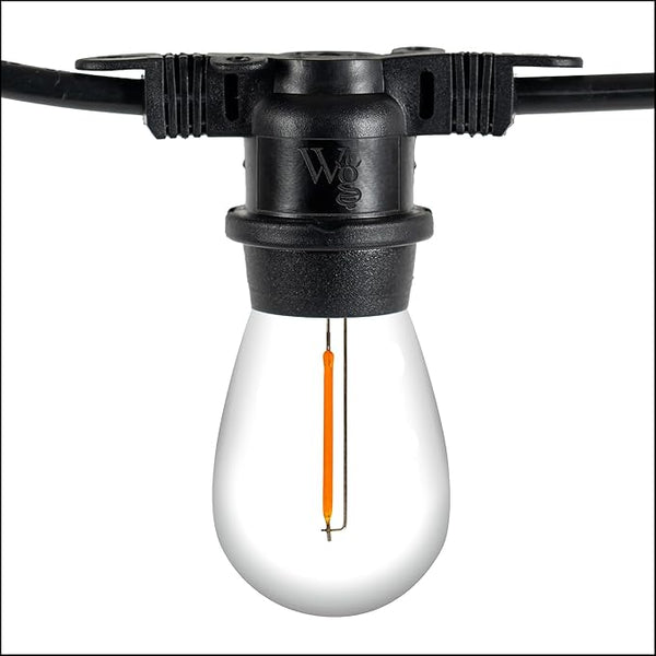 100ft S14 Shatterproof Deck Lights, 50 Bulbs, Outdoor String Lights Waterproof Commercial Grade String Lights | Lumora