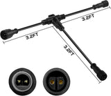 SUNTHIN 8 Pack Outdoor Landscape Lighting with Dusk to Dawn Sensor Controller, Bundled 9.8FT T Shape Extension Cord | Lumora