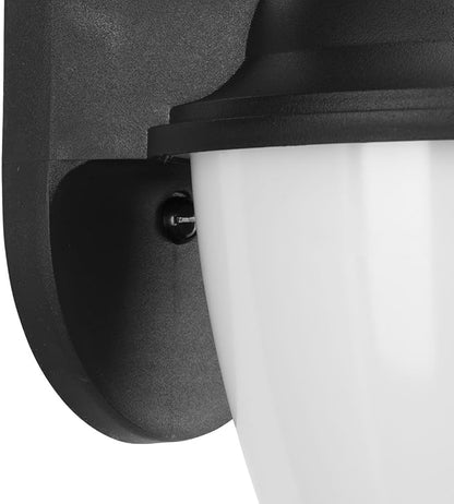 Progress Lighting Polycarbonate Outdoor 1-Light White Acrylic Shade Traditional Outdoor Wall Lantern Light Textured Black