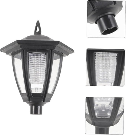 VOSAREA Solar Garden Light Decorative Outdoor Pathway Lamp Vintage LED Landscape Lighting for Lawn Garden Auto Off Solar Charge Elegant Design for Patio