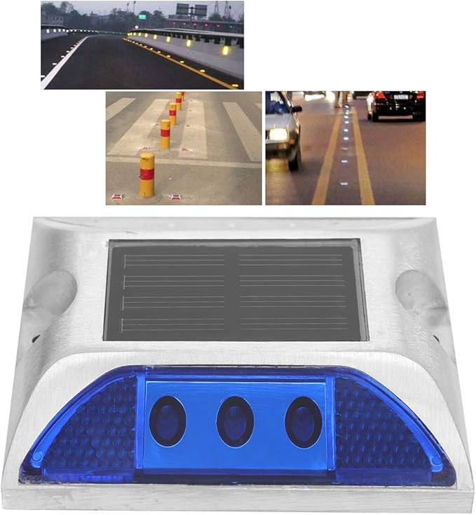 LED Road Reflector,Solar Power Ground Marker Lights,Waterproof Outdoor Driveway Road Highway Spike Lamp,Road Ground | Lumora