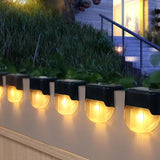 Solar Power Stair Lamp Warm LED Outdoor Handrail Fence Light Easy Installation Weatherproof for Garden Patio Pathway | Lumora