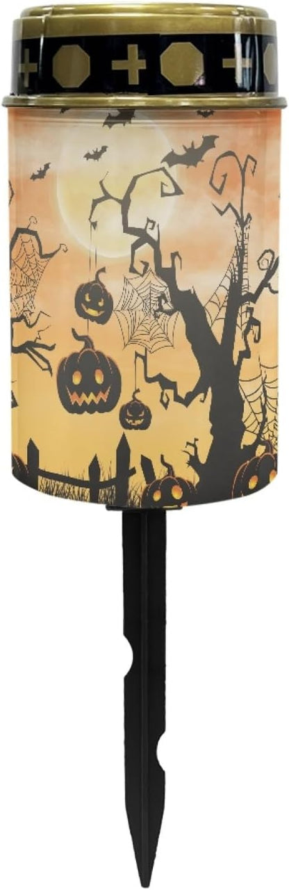 Halloween Pumpkin Solar Garden Lights Waterproof Solar Pathway Lights Outdoor Solar Lantern Halloween Decor Stake Lights Outdoor Decorative for Yard Patio Spotlight Driveway