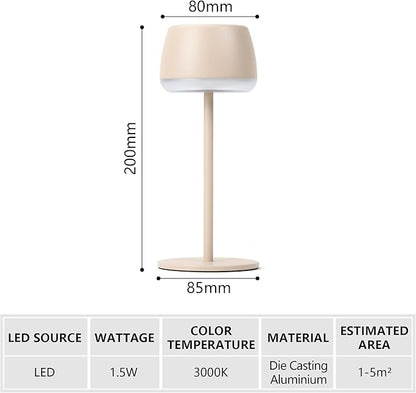 Table Lamp,Shower Table Lamps,Rechargeable Cordless Desk Light with 2200mAh Battery Operated,Indoor/Outdoor Waterproof Portable Lights,Wireless,for Patio Restaurant Home Dinner Cafe Bathroom
