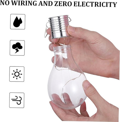 TEHAUX 4pcs Led Light Bulbs Garden Solar Led Bulbs Energy-Saving Outdoor Decorative Lights for Patio Garden Cafe