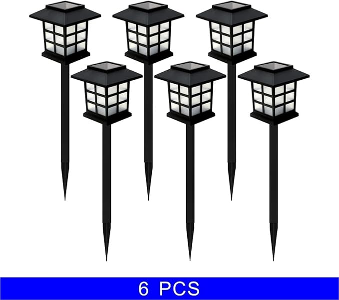 Solar Pathway Lights, 2/4/6/8Pcs Waterproof Outdoor Lawn Lamps, Decorative Landscape Lighting for Garden Yard & Walkways, Auto On/Off(RGB,6 pcs)