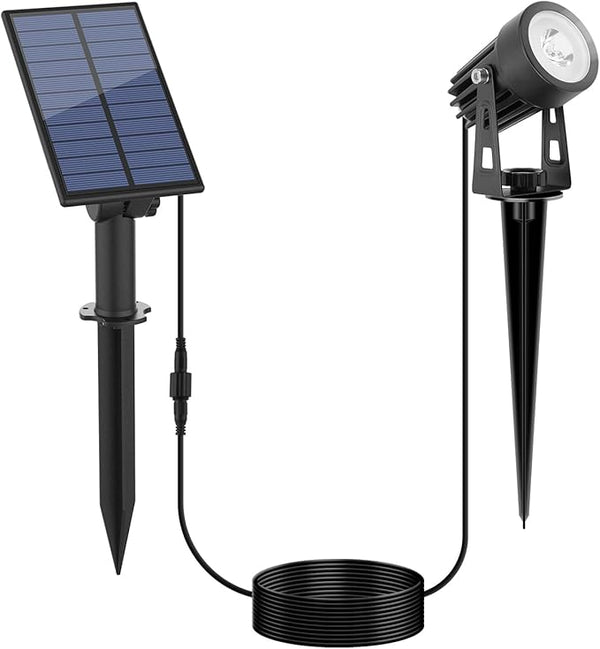 APONUO Metal Solar Spot Lights Outdoor with 9.8ft Cable Solar Powered Landscape Lighting Low Voltage IP65 | Lumora
