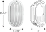 Progress Lighting 1-Light UV Stabilized Ribbed Frosted Polycarbonate Shade Modern Outdoor 10-1/2" Wall or Ceiling | Lumora