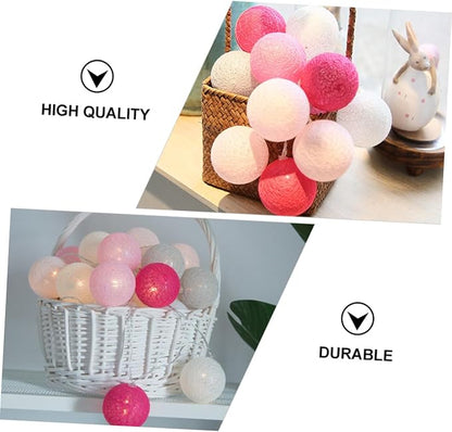 NUOBESTY Festive PVC Battery-Powered Lamp String with Balls Design Lights for Wedding Party and Home Hanging Decoration Portable and Indoor String Lights