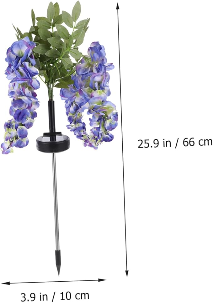 Mipcase Solar Pathway Lights Led Garden Landscape Lamp Easy to Install Solar Flower Design for Outdoor Decoration Parks Courtyards and Gardens