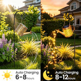 1 Pack Solar Watering Can Lantern, Hanging Light Outdoor Waterproof, Hanging Lantern Decorative, Garden Decoration Gift for Women Mom